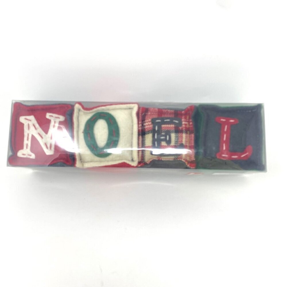Target Threshold Word Art NOEL Blocks Quilt Plush Decor Country Holiday